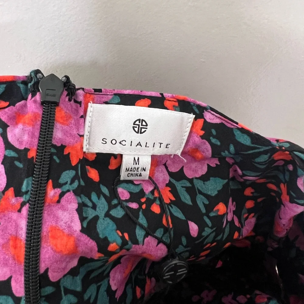 NWT Socialite Cutout Floral Midi Dress - Picture 11 of 12